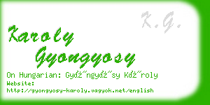 karoly gyongyosy business card